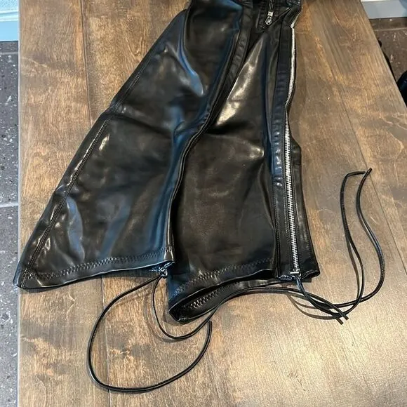 New Rumbidzo Thigh High Boots Faux Leather Stiletto Platform Back Full Zipper