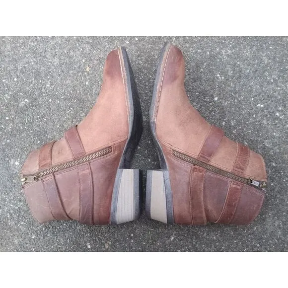 NEW‎ Rustic Leather Sterling River Short Cowboy Booties  9
