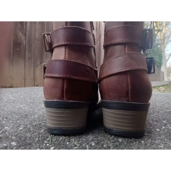 NEW‎ Rustic Leather Sterling River Short Cowboy Booties  9