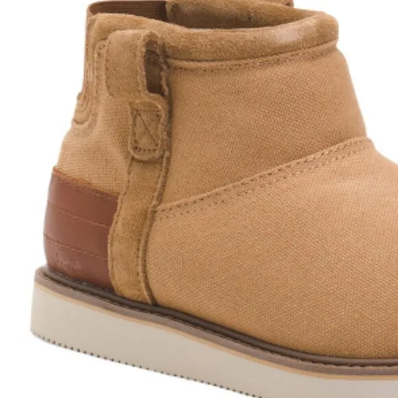 NEW SANUK Men's Cozy Vibe Surf Check Boots tan 266mn