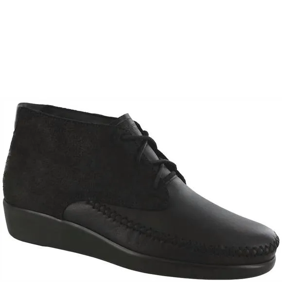 NEW SAS women's kich lace up ankle boots in licorice