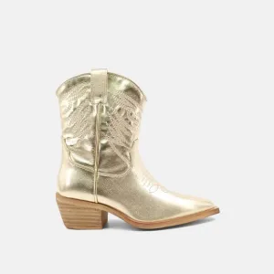 NEW SHU SHOP girls' zahara cowboy boot in gold