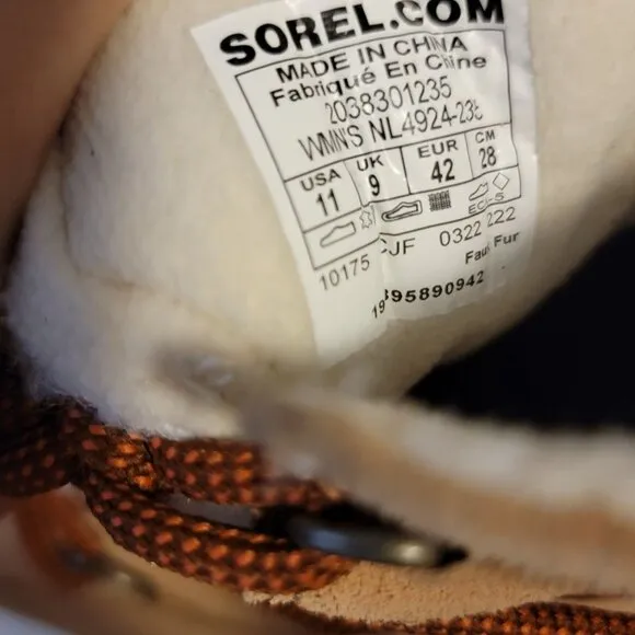 NEW Sorel Evie Cozy Boots Womens 11 Neutral Suede Warm Faux Fur City Chic