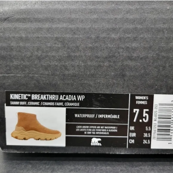 New Sorel Kinetic Breakthru Acadia WP Women's Boot Shoes Size 7.5