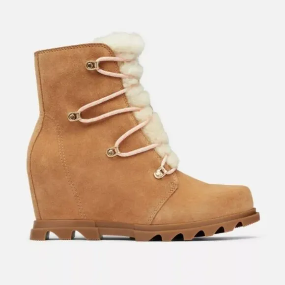 new Sorel Women's Joan Of Arctic Wedge III Lace Cozy Boot