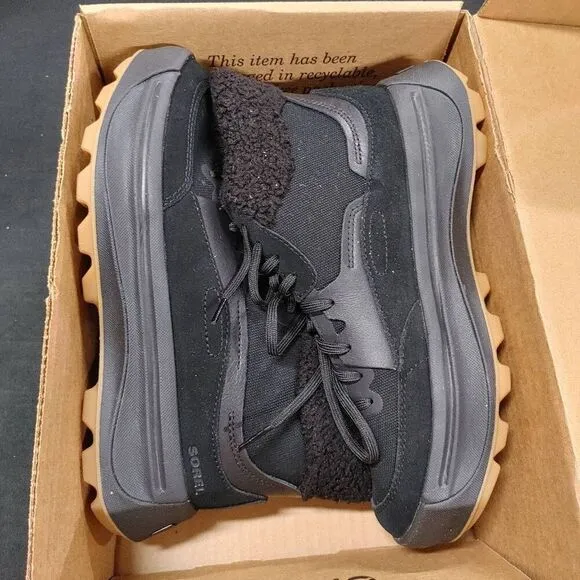 New Sorel Out N About 503 Mid Cozy Sneaker Boots 8 Black
