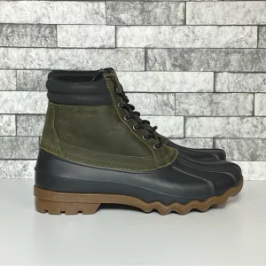 New Sperry Brewster Mens 10 Olive Leather Waterproof Boots