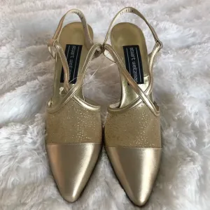 NEW STUART WEITZMAN  Gold Slingback Heels