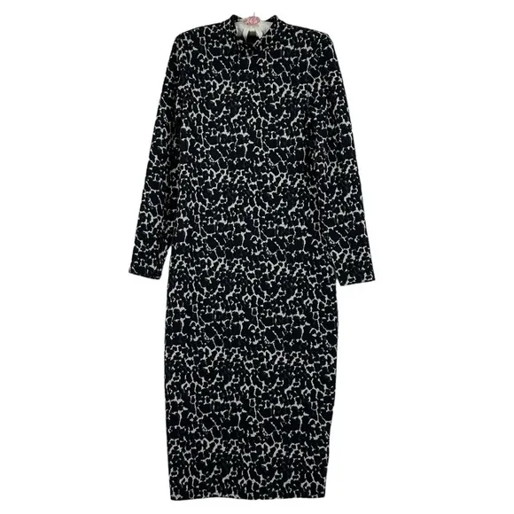 NEW TED BAKER Liniee Bodycon Animal Print Knit Dress Long Sleeves Ted Size 2
