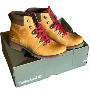 NEW Timberland Womens 9.5M Ellendale MID HIKER LACE UP BOOTS Leather Wheat Brown