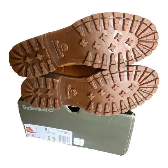 NEW Timberland Womens 9.5M Ellendale MID HIKER LACE UP BOOTS Leather Wheat Brown