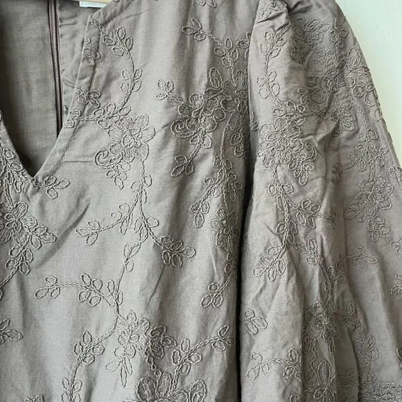NEW Tuckernuck Hyacinth House Brown Becca Bell-Sleeved Mini Dress Size S