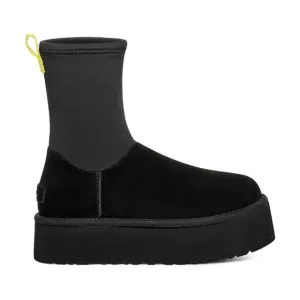 NEW UGG Classic Dipper Black Platform Wool Plush Boots Women’s Size 10 EVA Suede