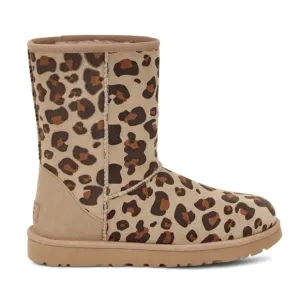 NEW UGG Classic Short II Sheepskin Fur Lined Spotty Leopard Print Boots