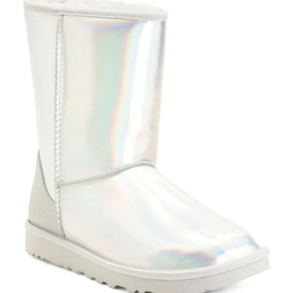 NEW UGG Classic Short Iridescent Boots glacier grey for women 668tn