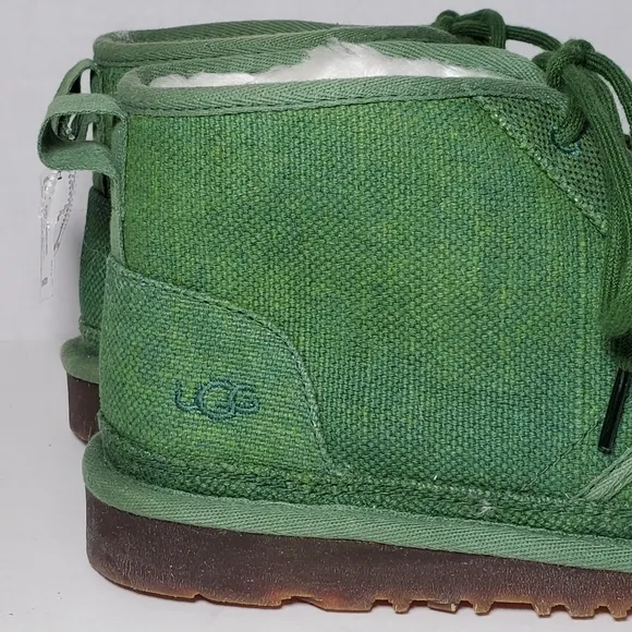 NEW Ugg Neumel Natural Leaf Green Men’s Lace-Up Chukka Hiking Walking Boots