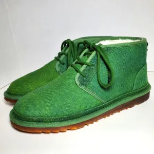 NEW Ugg Neumel Natural Leaf Green Men’s Lace-Up Chukka Hiking Walking Boots