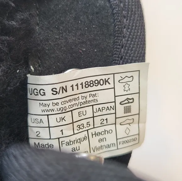 NEW! || UGGS || Jona black suede mini boots shearling pretreated sz 2