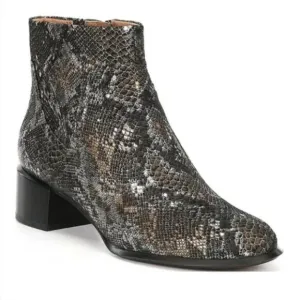NEW Vionic Kamryn Boa Nubuck Ankle Boots Booties Metallic Snake 8
