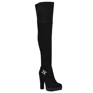 New w/Box Guess Tailia Faux Leather Zip Over-The-Knee Lug Sole Dress Boots 5.5