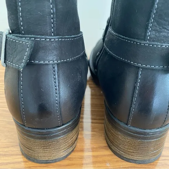 New Without Box Taos Combo Leather Engineer Boots Black Sz 41 US 10.5