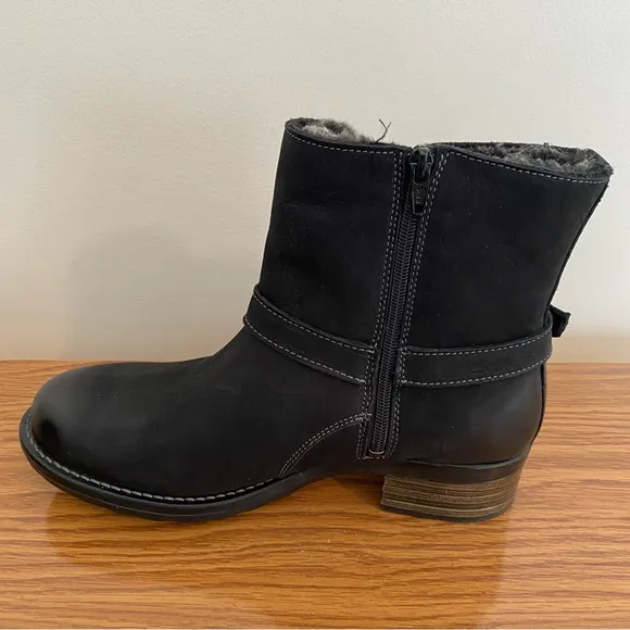 New Without Box Taos Combo Leather Engineer Boots Black Sz 41 US 10.5