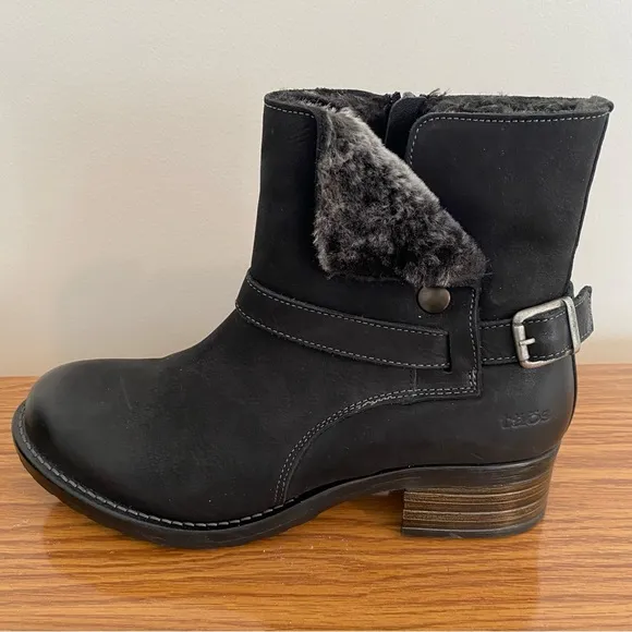New Without Box Taos Combo Leather Engineer Boots Black Sz 41 US 10.5