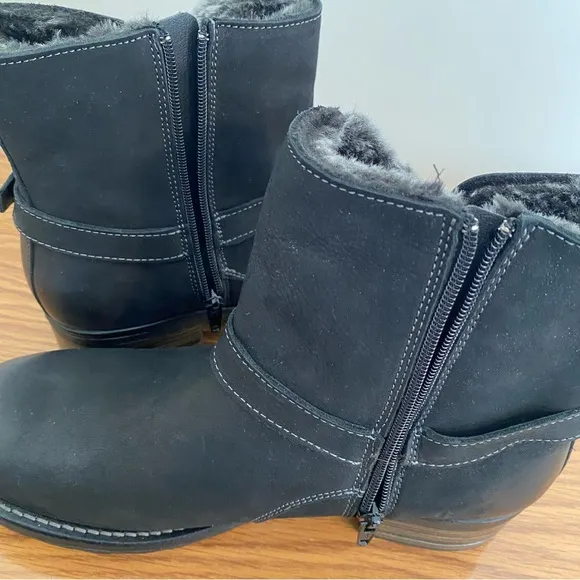 New Without Box Taos Combo Leather Engineer Boots Black Sz 41 US 10.5