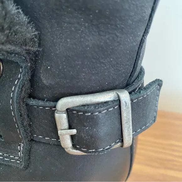 New Without Box Taos Combo Leather Engineer Boots Black Sz 41 US 10.5