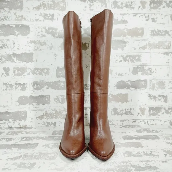 New ZODIAC Women's Dion High Shaft Brown Leather Boots Knee High Boots O365