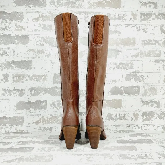 New ZODIAC Women's Dion High Shaft Brown Leather Boots Knee High Boots O365