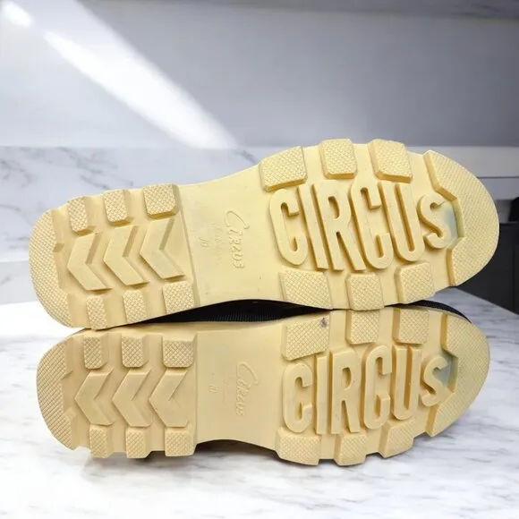 NIB Circus by Sam Edelman Bethanuie Waterproof Boots Black / Lemon