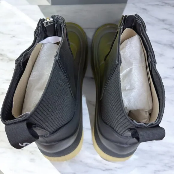 NIB Circus by Sam Edelman Bethanuie Waterproof Boots Black / Lemon