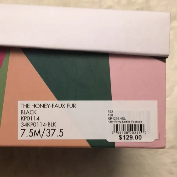 NIB Katy Perry The Honey Faux Fur Black Boots