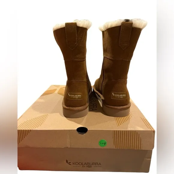 NIB Koolaburra by UGG Women’s Ariel Short Chestnut Boots size 7