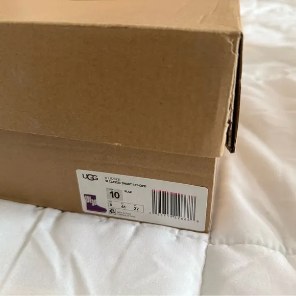 NIB UGG Classic Short II Chopd Boots - Purple