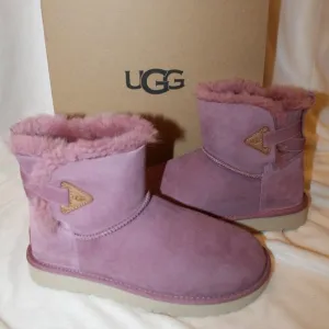 NIB UGG WOMEN'S BAILEY FLEX SUEDE MINI SHEARLING‎ LINED BOOTS