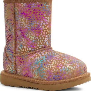 NIB‎ UGG YOUTH 6 WOMENS 8 CLASSIC SHORT SPOTS METALLIC WINTER BOOTS CHEST…