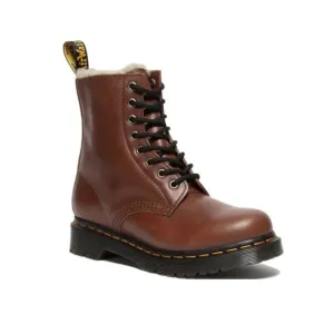 NIB Women’s Size 8 (Euro Sz 39) Dr. Martens 1460 Fur-lined Combat Boots In Brown