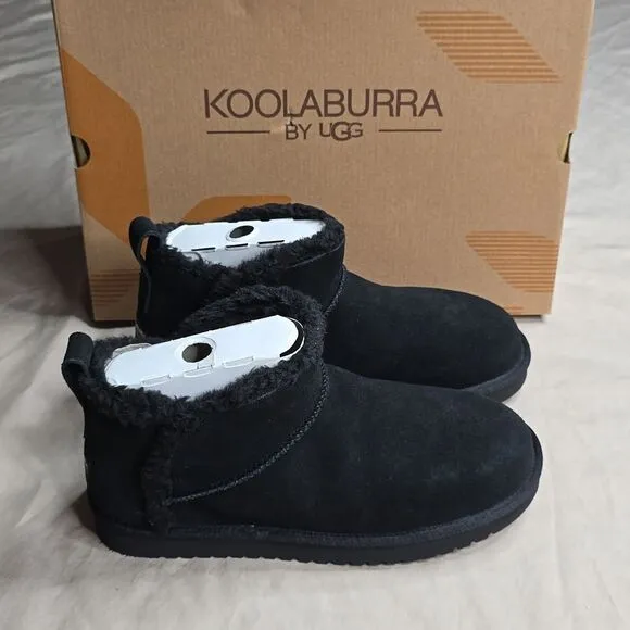 NIB Women's Koolaburra by UGG Ultra Mini Boots Black Size 9