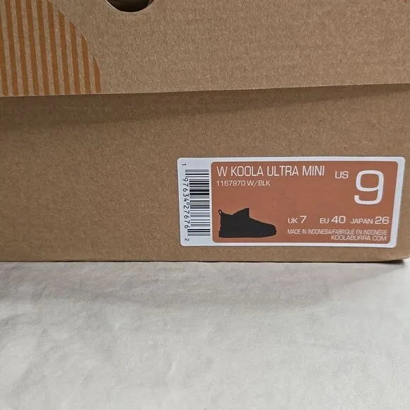 NIB Women's Koolaburra by UGG Ultra Mini Boots Black Size 9