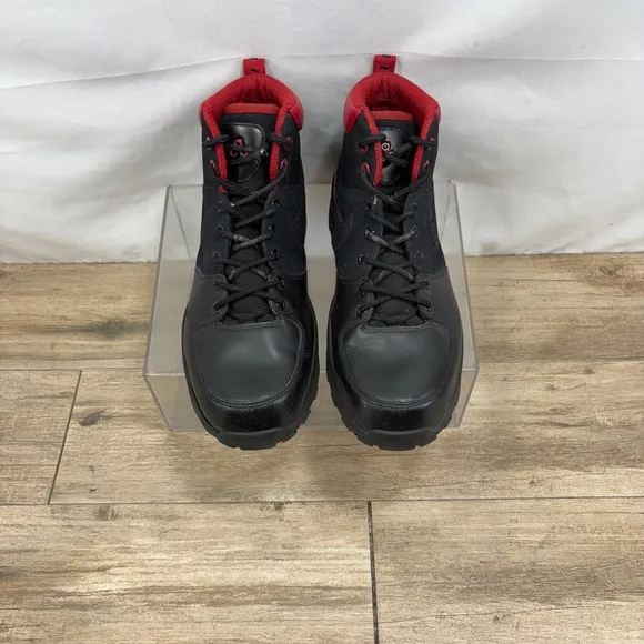 Nike Acg Manoa Black/Red Hiking Boots Mens Size 11