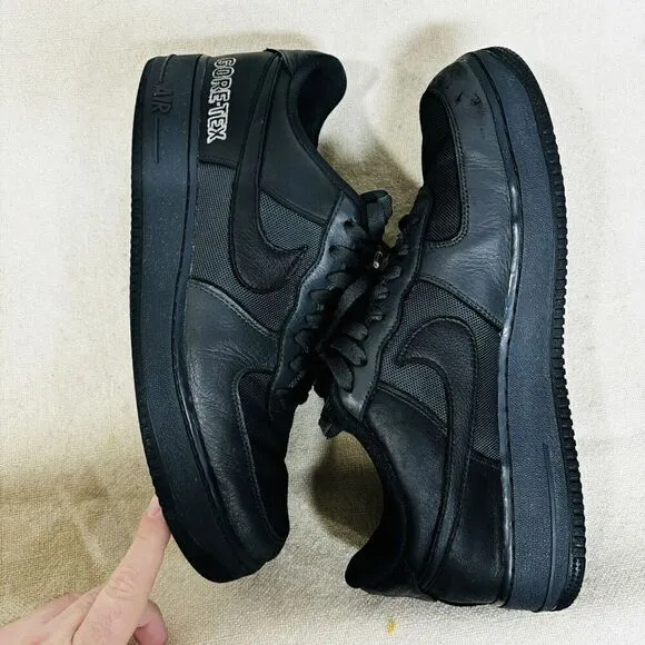 Nike Air Force 1 Low GTX Gore-Tex Mens 12 Gray Black Shoes Waterproof CT2858-001