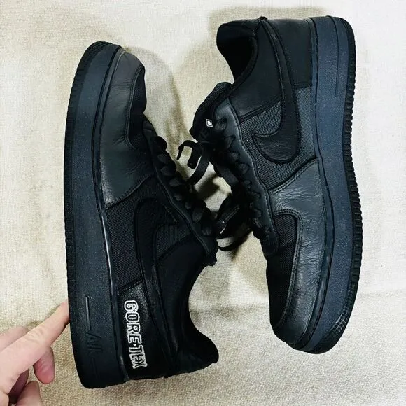Nike Air Force 1 Low GTX Gore-Tex Mens 12 Gray Black Shoes Waterproof CT2858-001