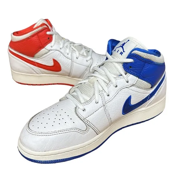 Nike Air Jordan Retro 1 ‘85’ Mid Red White Blue #DH0200-100 Shoes Youth 6.5Y