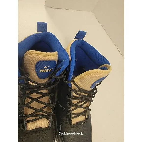 Nike Boots Women's Hiking Boots Size 7.5 Black Leather 6Y New