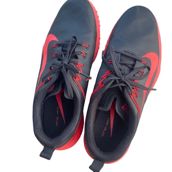 Nike Lunar Men’s Command 2 'Black Max Orange' Golf Shoes Sneakers Size 10