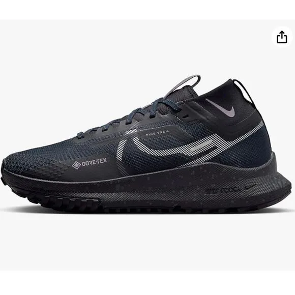 Nike Pegasus Trail 4 GTX‎ Waterproof Trail Running Shoes Blue Black Womens 9