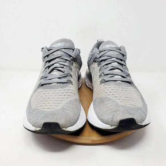 Nike React Infinity Run Flyknit Shoes Mens 9 Grey Lace Up Low Sneakers