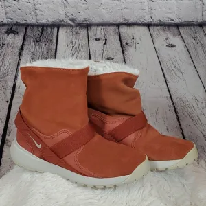 Nike Suede Golkana Boot in 'Dusty Peach' — Faux Fur Lining — Women's Size 8.5